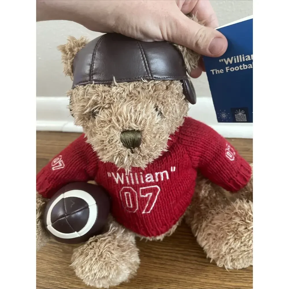 Vintage Wal-Mart William The Football Bear Teddy Bear Plush Red Sweater #7 NWT
